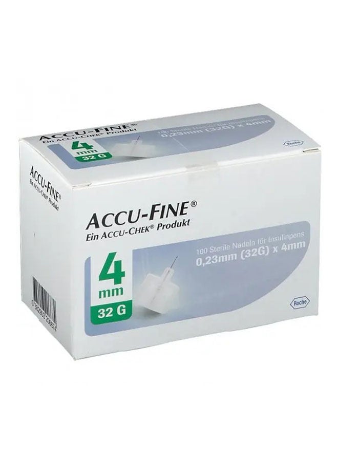 ACCU-FINE INSULIN 4MM 32G NEEDLE 100'S - Image 1